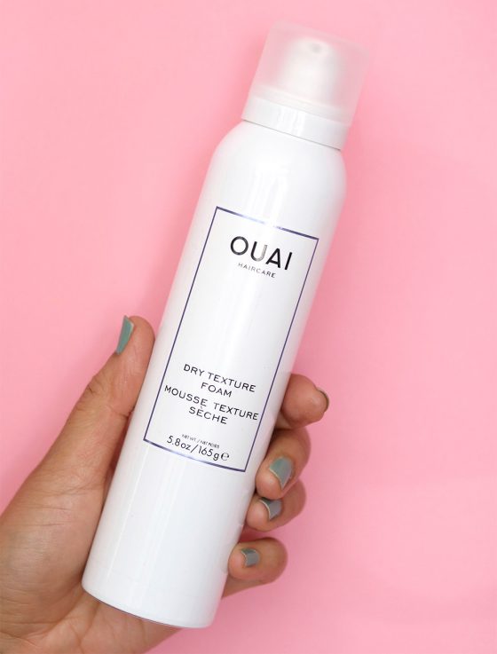 OUAI Dry Texture Wheat Protein-Infused Texturizing Foam Creates Instant Undone Texture and Hold